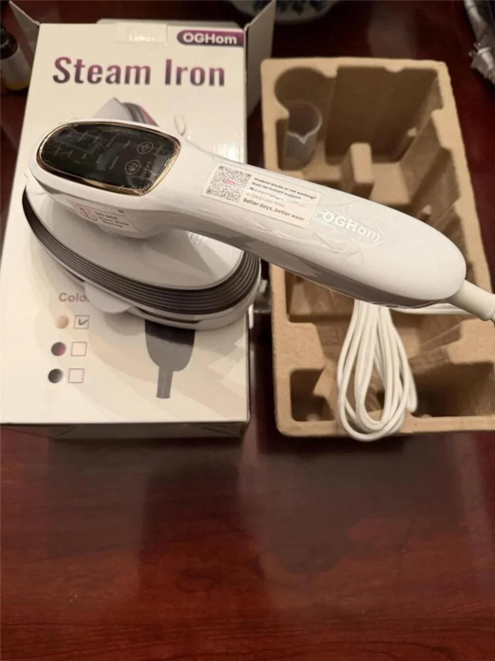2-in-1 Iron & Steamer for Clothes, Handheld Garment Wrinkle Remover
